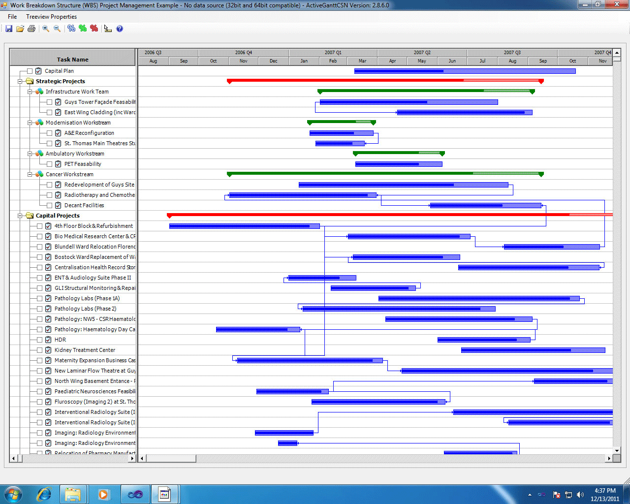 Vorlage für die Projektmanagement-Timeline