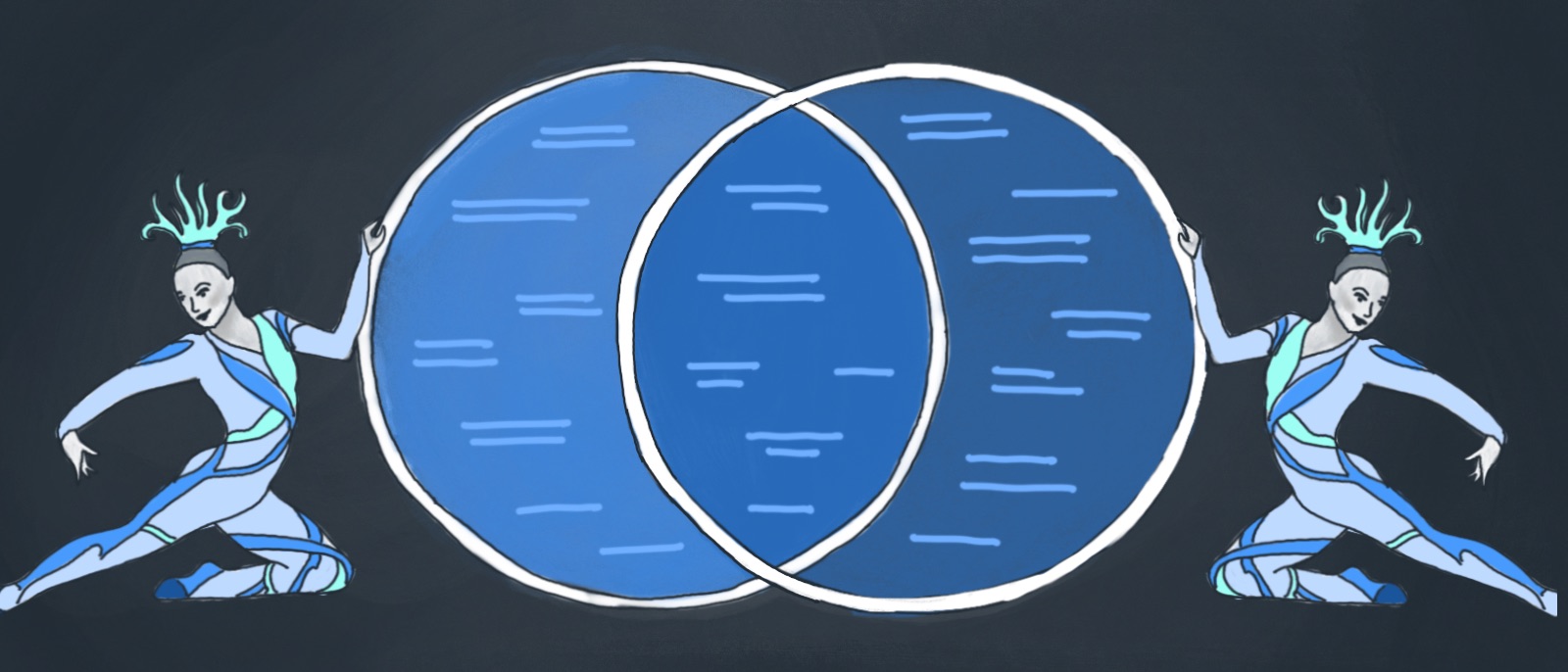 three circle colored venn diagram template microsoft word