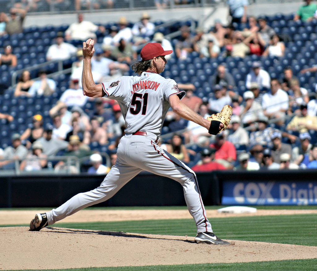 Randy Johnson pitching