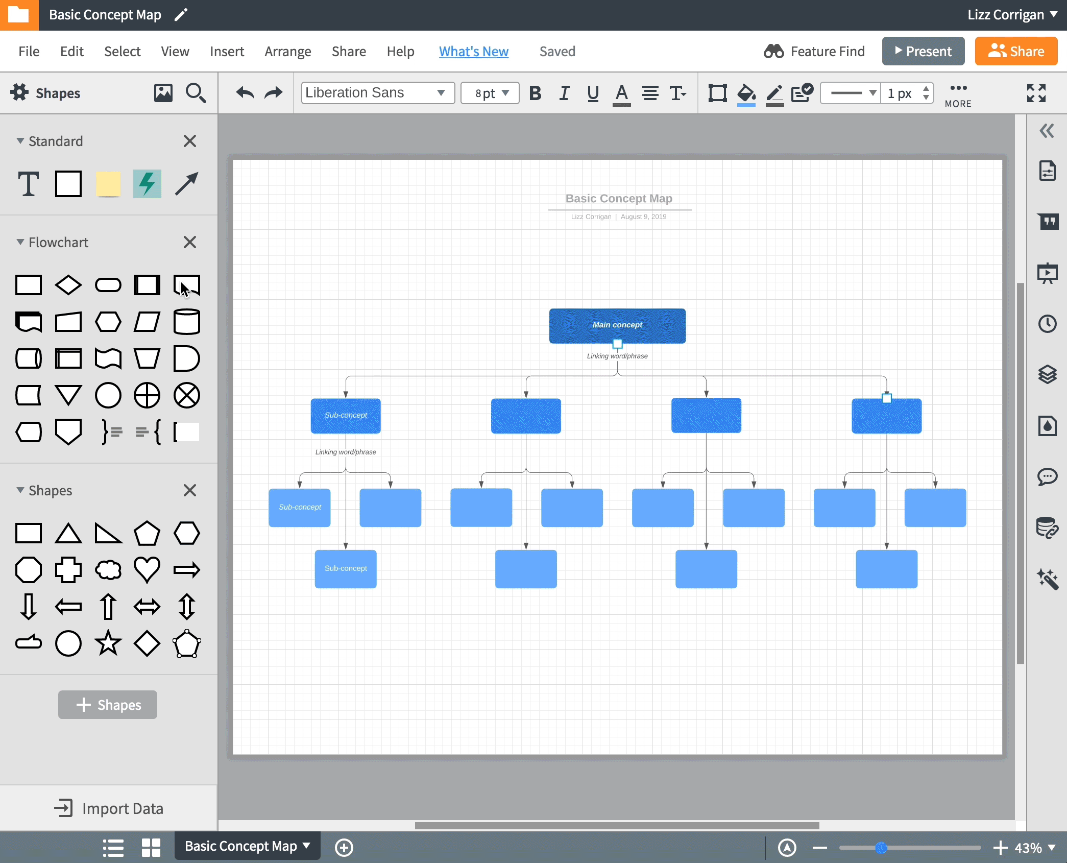 lucidchart data flow diagram template