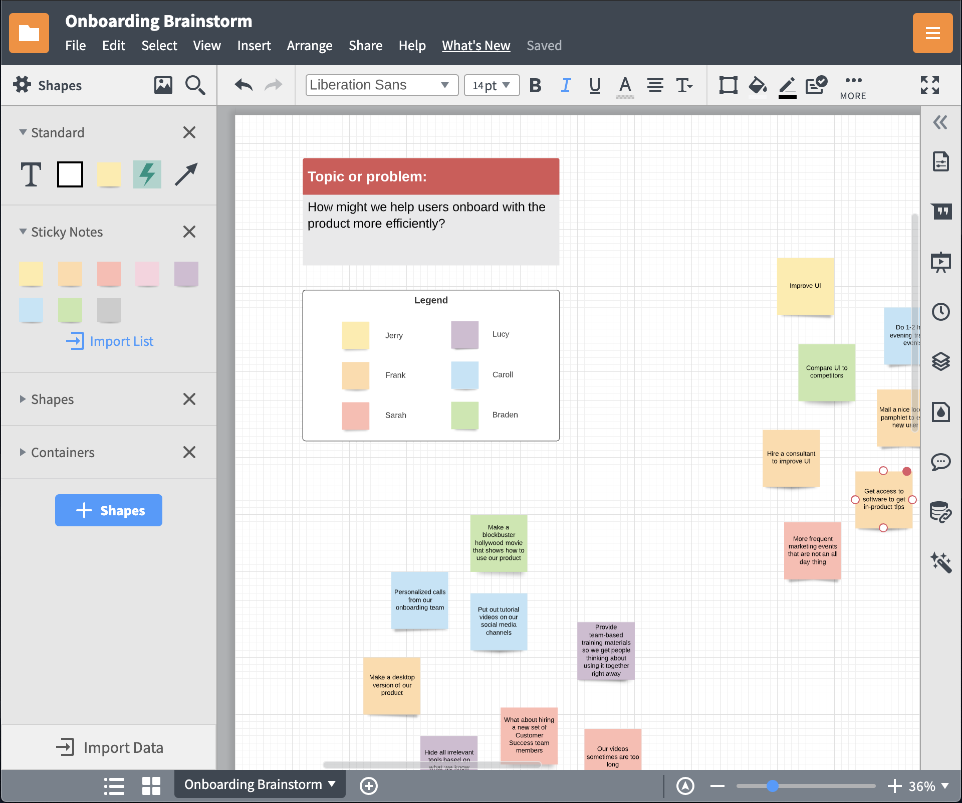 Bibliotecas de formas no Lucidchart – Lucid.co