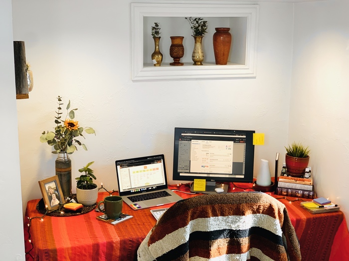 work from home workspace example