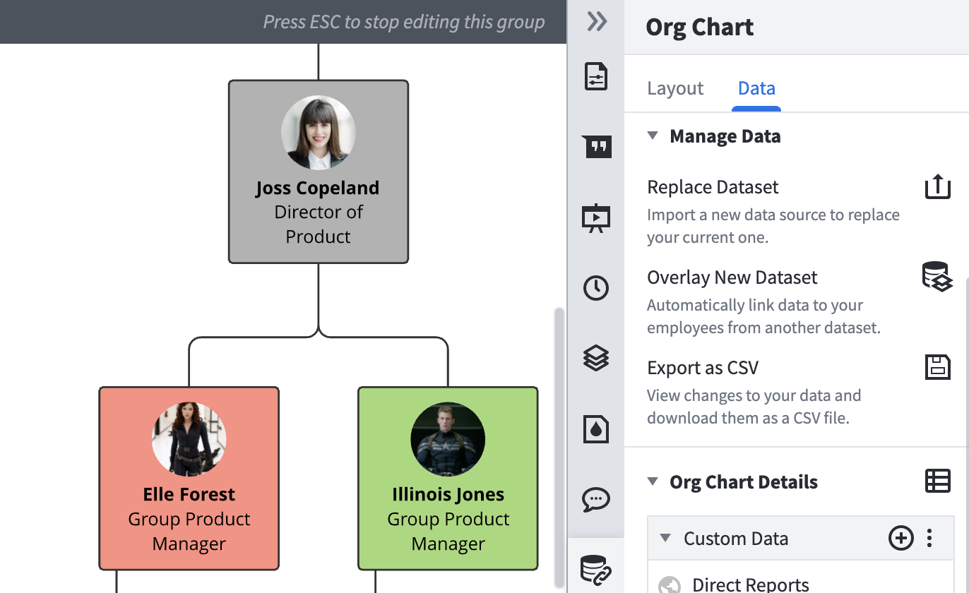 how can i make a longer line on my org chart in lucidchart