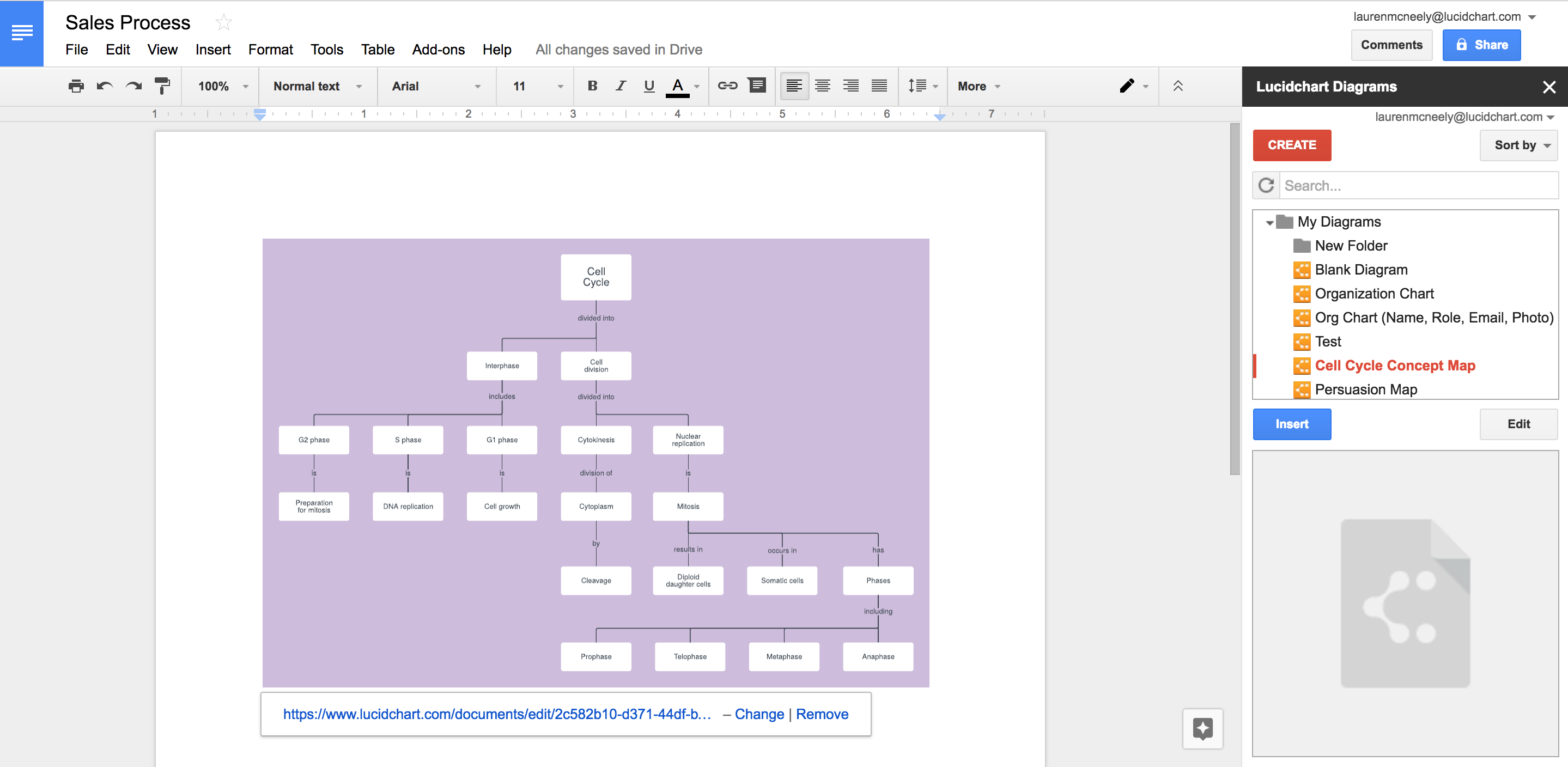 lucidchart link org chart google sheets