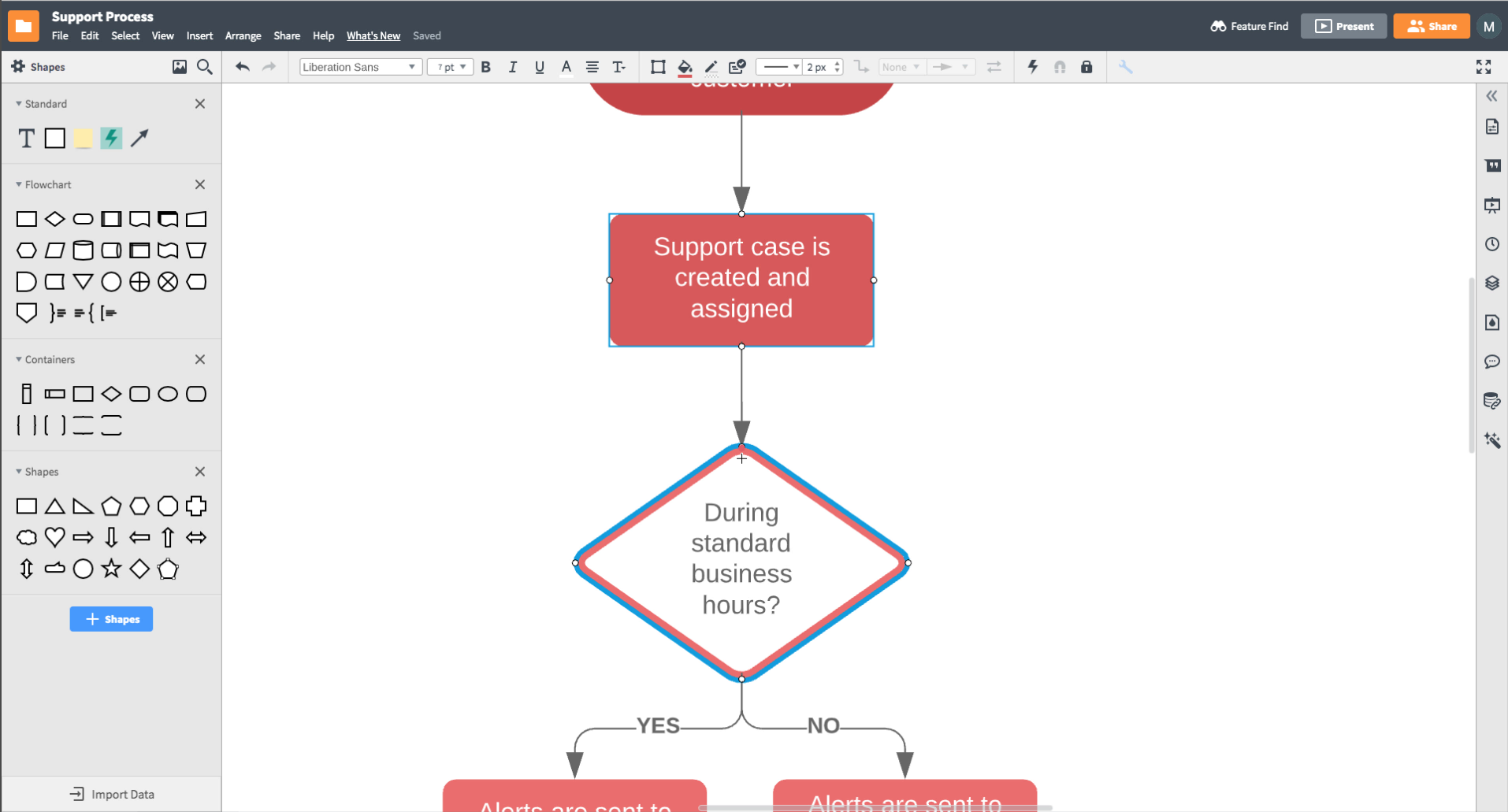 how do i make text bigger in lucidchart