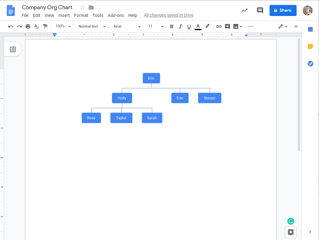 google docs blank sheet