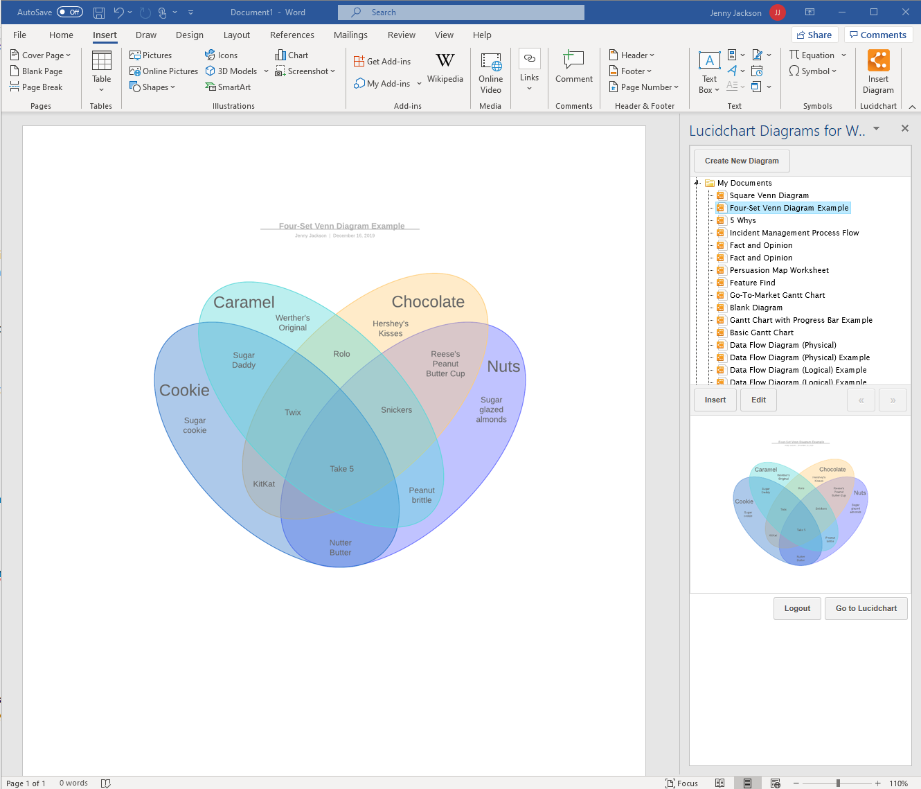 how do you type text in a circle in ms word