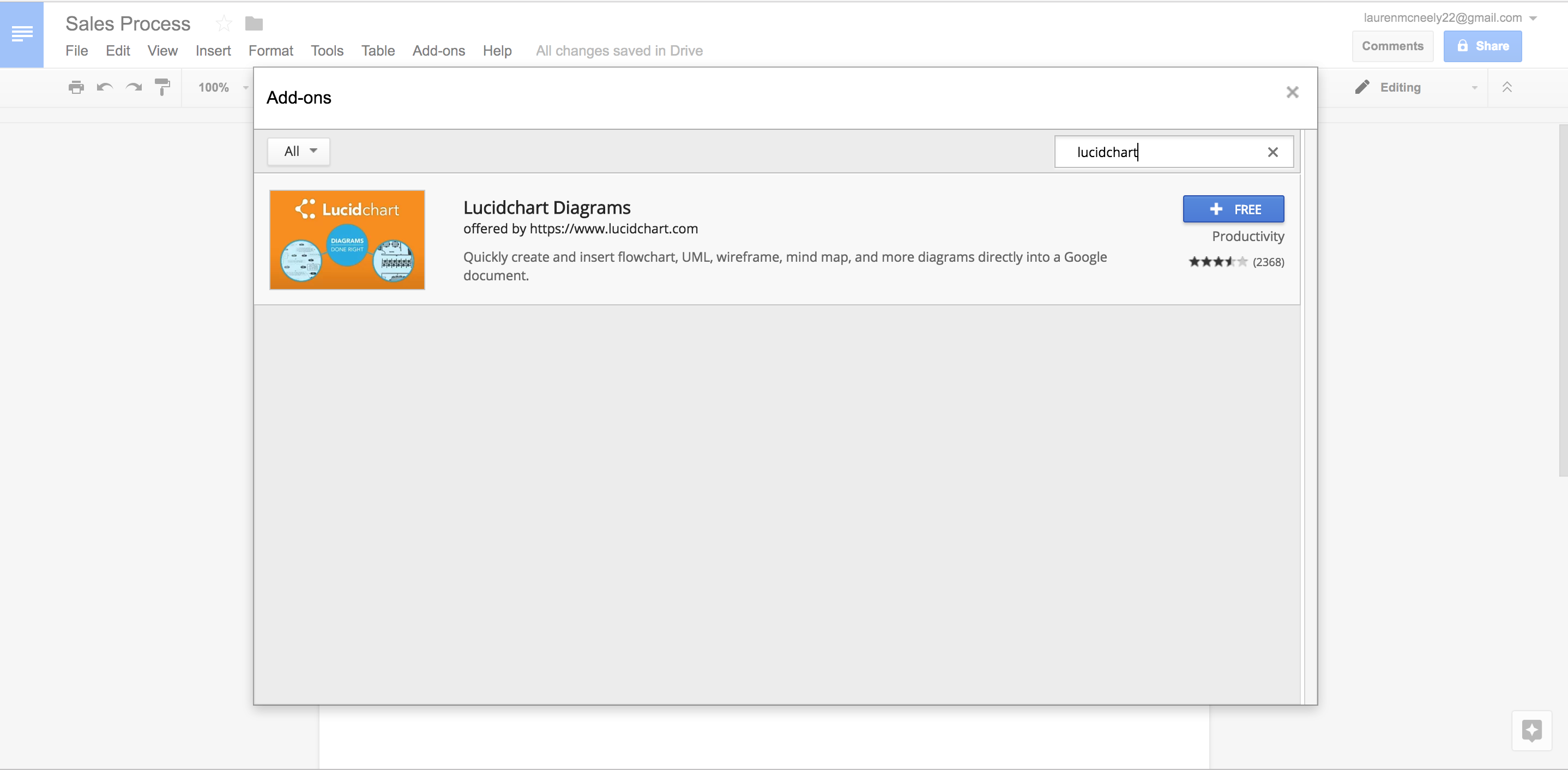 lucidchart diagrams google docs