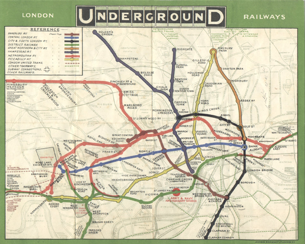 London Underground Railways Infographic 1908