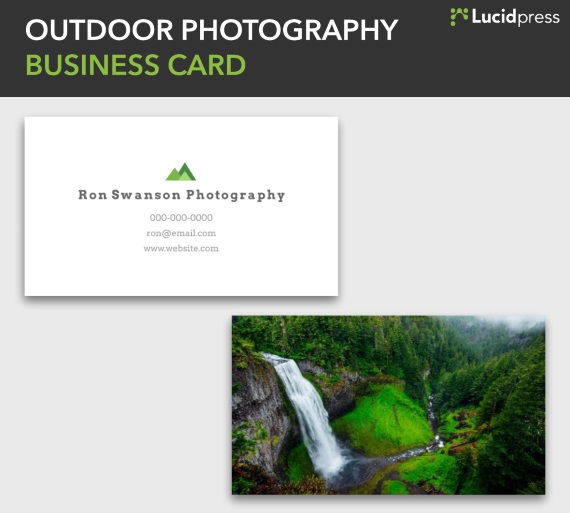 lucidpress outdoor photography double sided business card