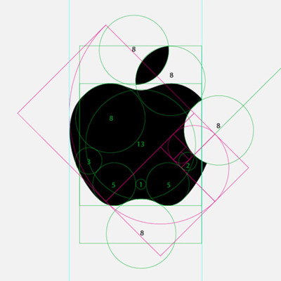Apple logo symmetry and balance