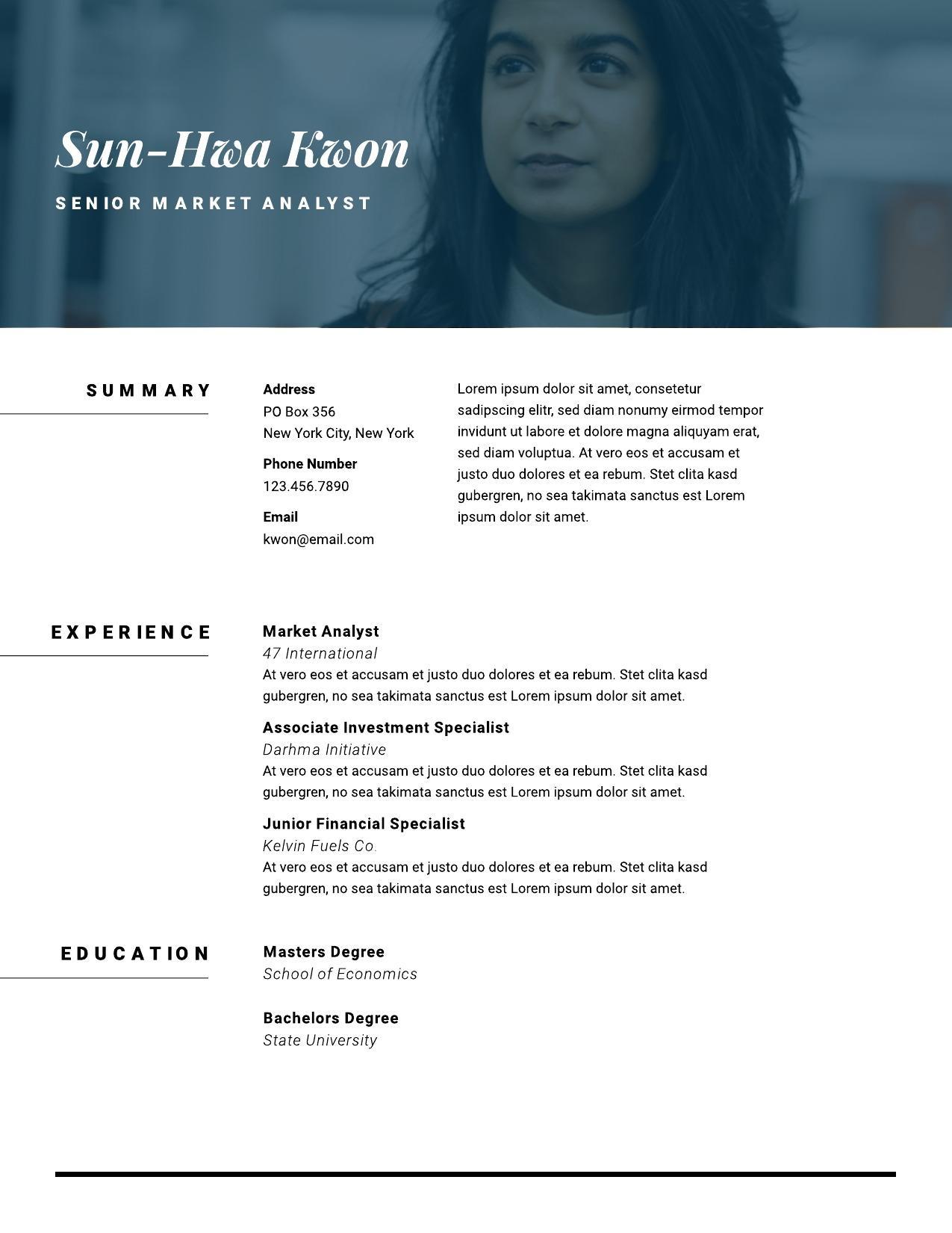 examples of resume writing