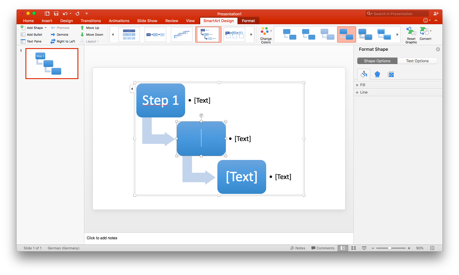 how to change text shape in powerpoint