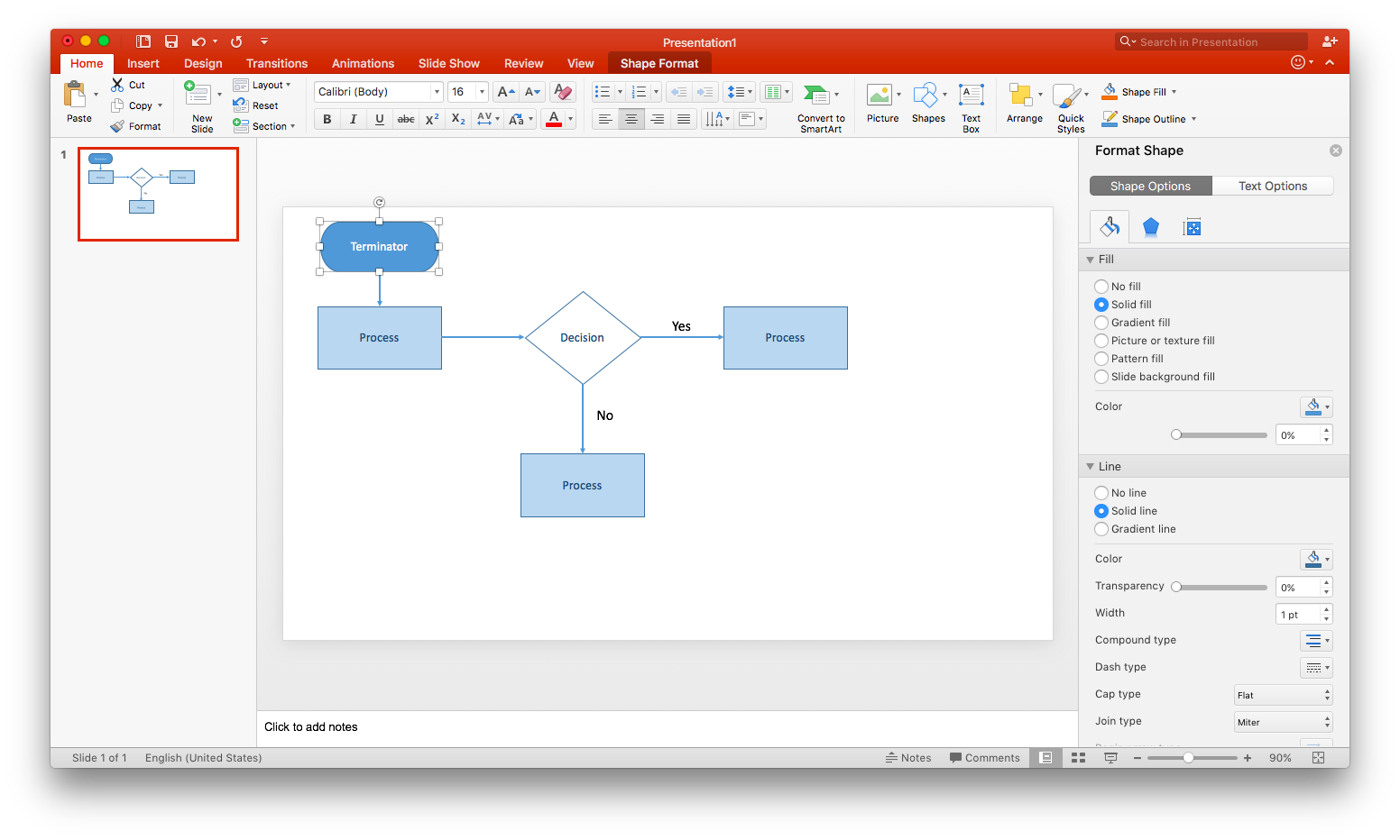 label parts of powerpoint window excel for mac 2016