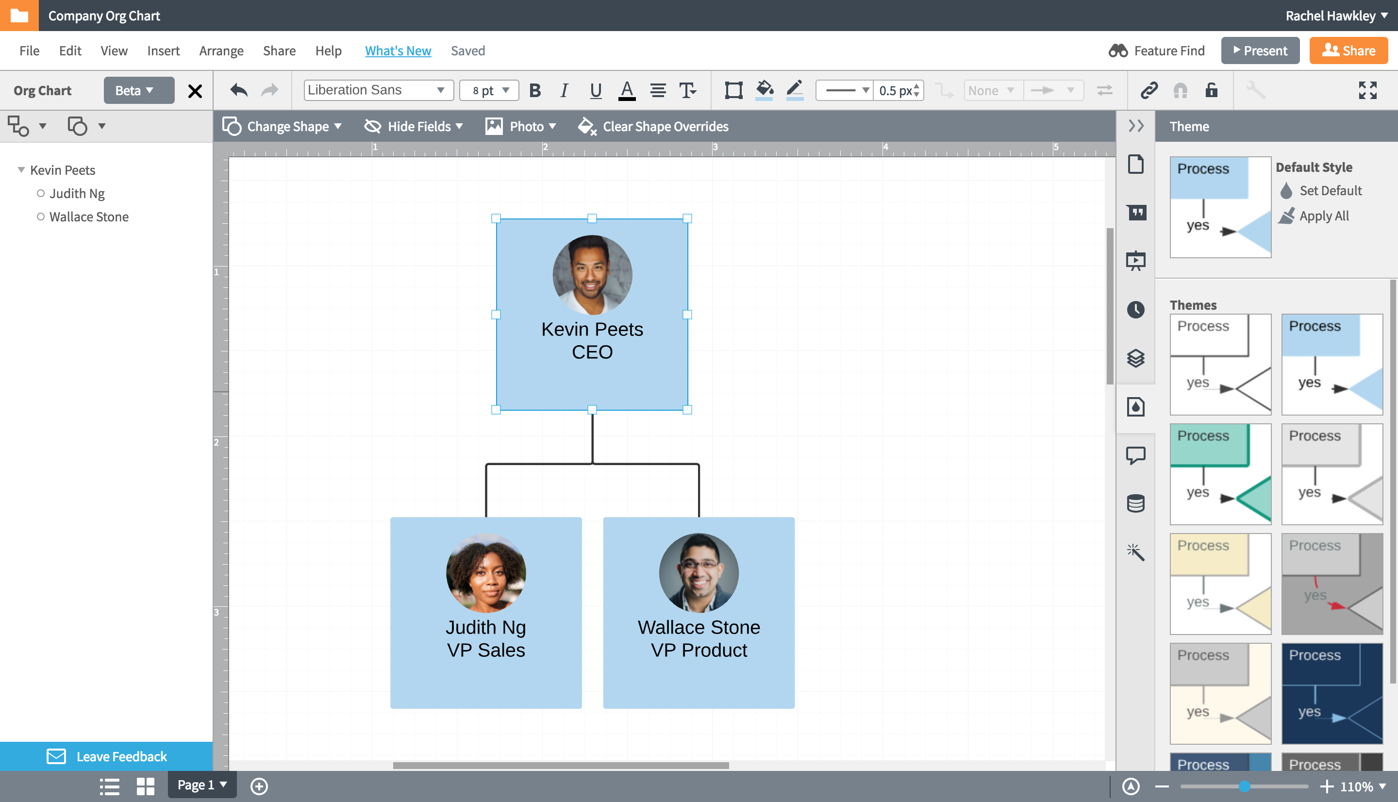 Создание органиграммы в Lucidchart