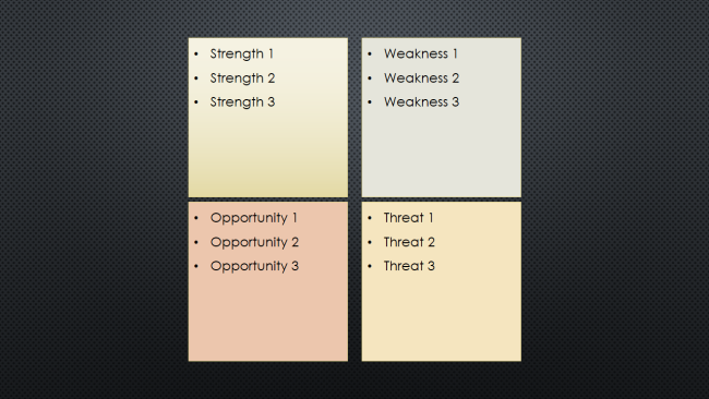 SWOT Analysis Diagram in PowerPoint