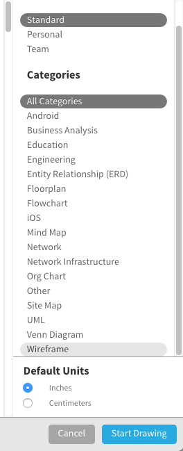 lucidchart wireframe