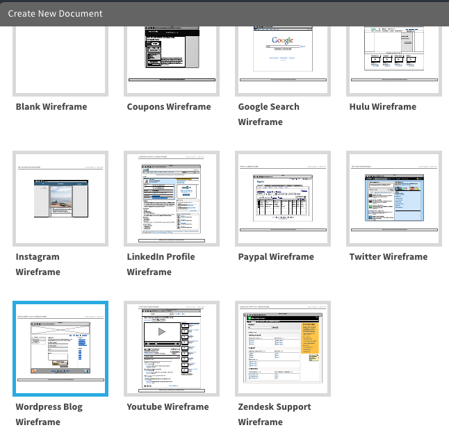 Wireframe in Lucidchart