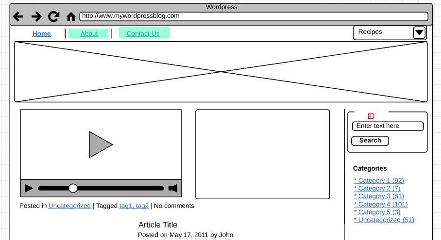 Wireframe in Lucidchart