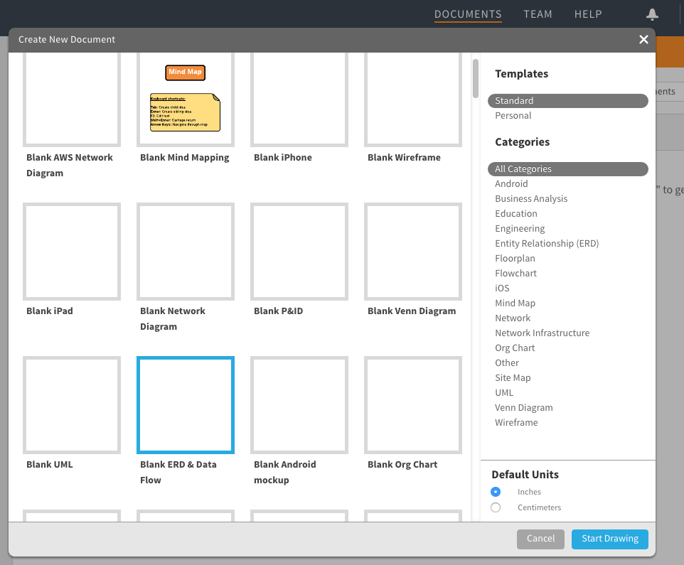 lucidchart data flow diagram template