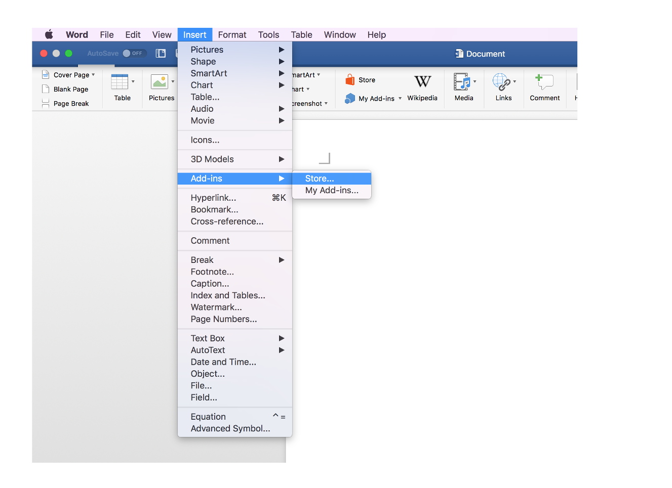 Lucidchart add-in en Word