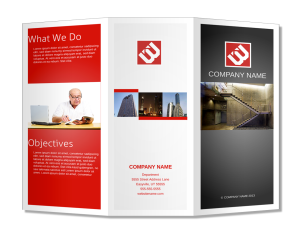 a brochure format