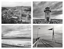 Black-and-white collage