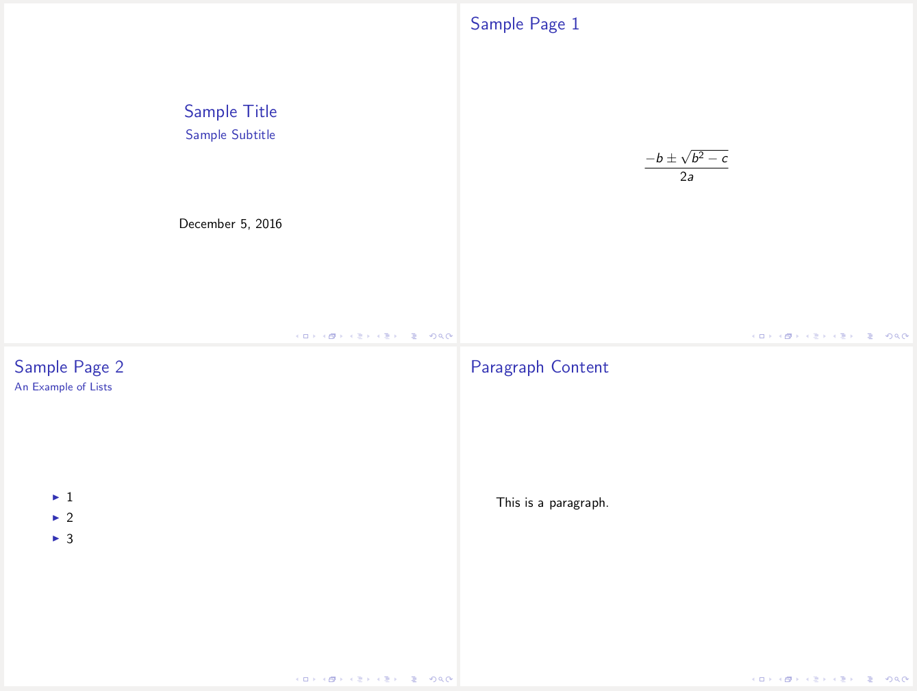 how to make presentation on latex