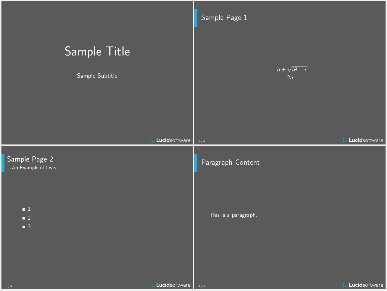 latex presentation header